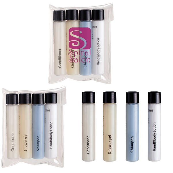 JH9096 4 PIECE Travel Amenities Kit With Custom Imprint